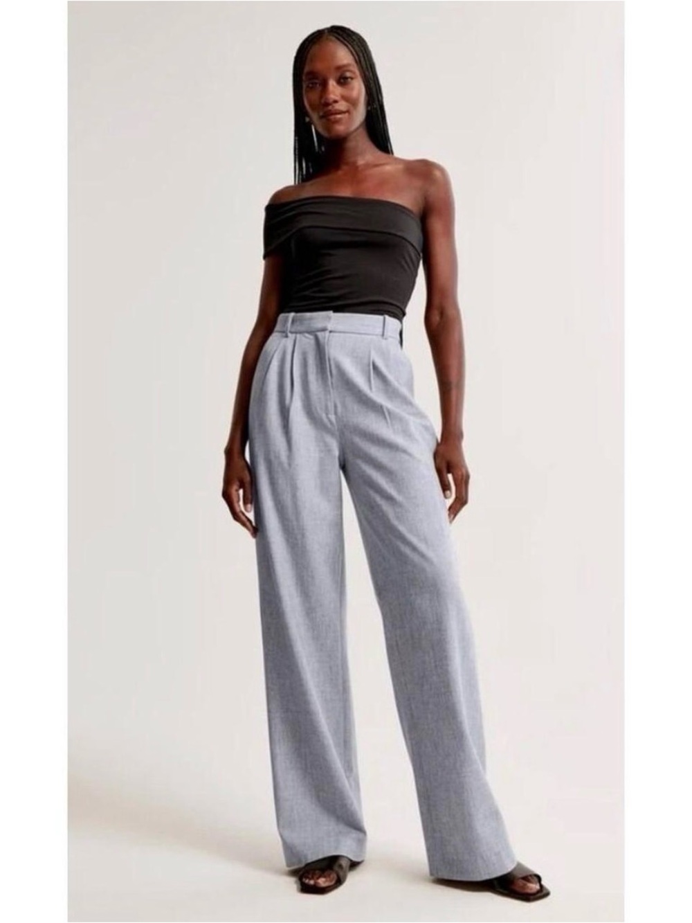 ABERCROMBIE & FITCH Curve Love A&F Sloane Tailored Wide Leg Pant Size 30 | 10L